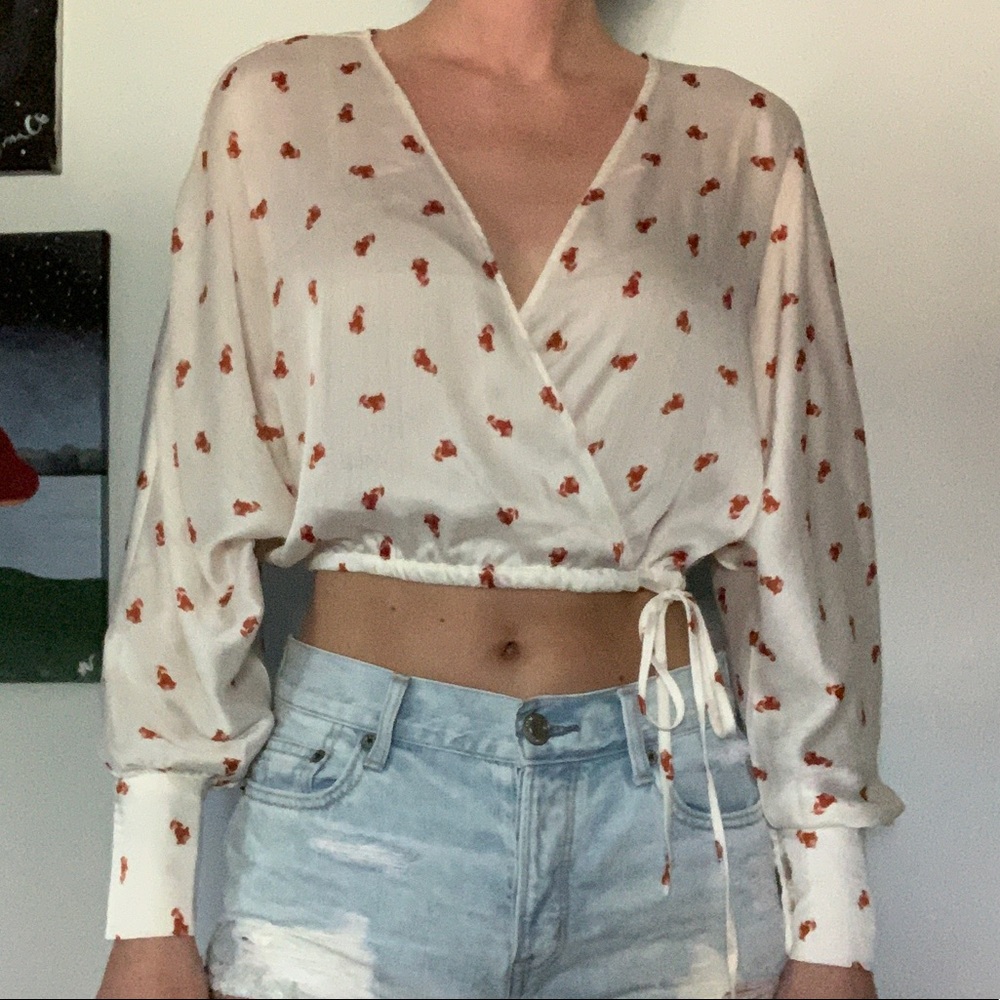 Forever 21 Flowy Floral Shirt-Size S
